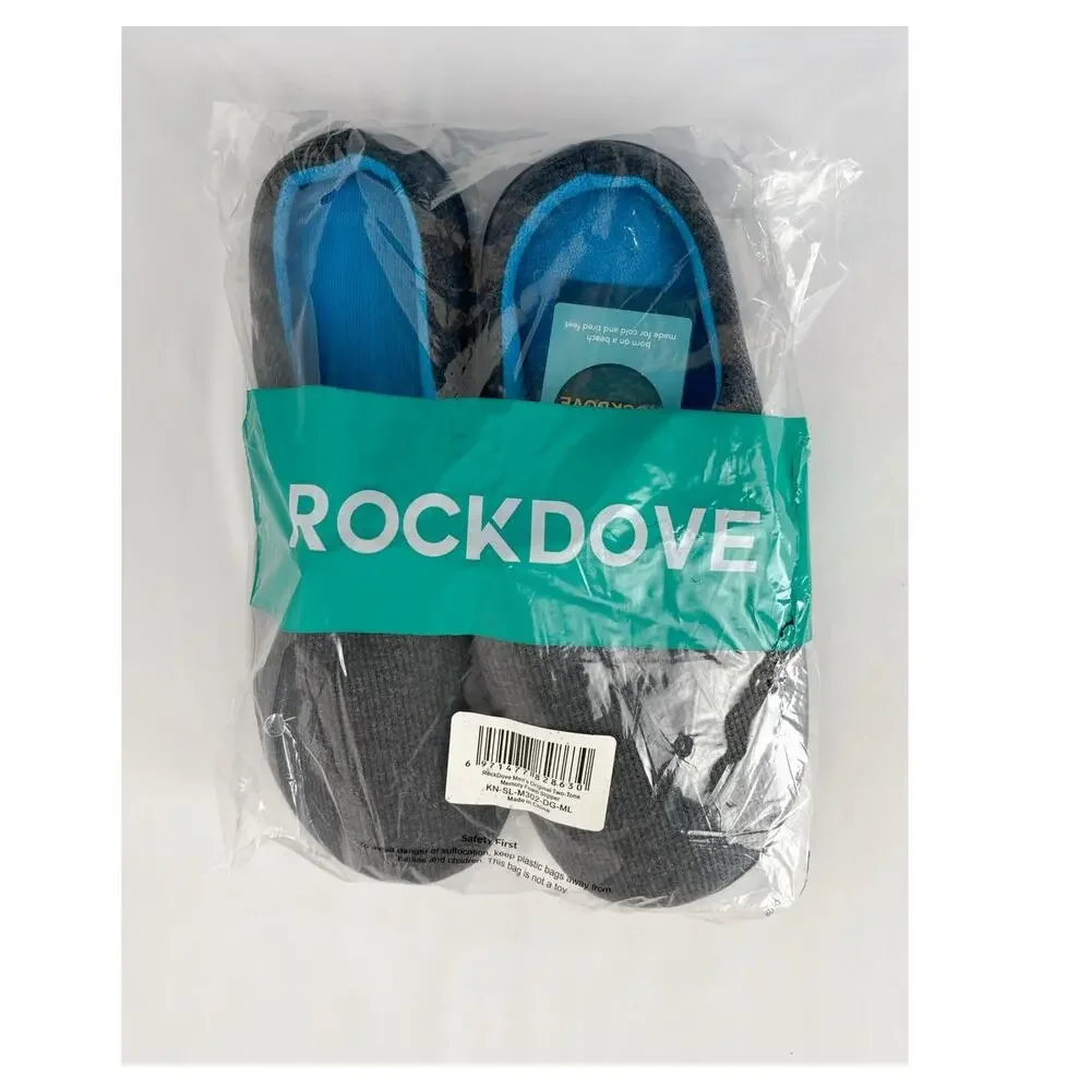 Rock Dove Mens Original Two-Tone Memory Foam Slipper House Shoe Size 10.5 New